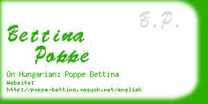 bettina poppe business card